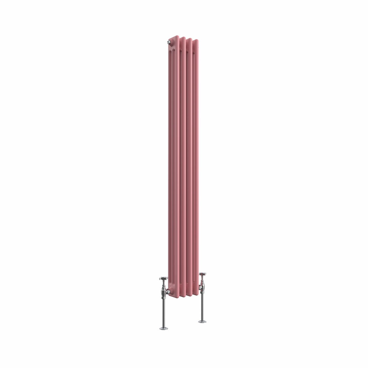 Bern 1500 x 200mm Rose Pink Triple Column Vertical Traditional Radiator
