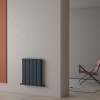 Carisa Angers Double 600 x 495mm Anthracite Designer Aluminium Radiator