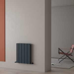 Carisa Angers Double 600 x 495mm Anthracite Designer Aluminium Radiator