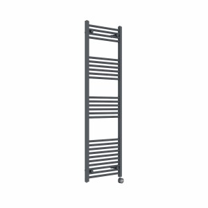 Bergen 1600 x 500mm Straight Anthracite Thermostatic Touch Control Electric Heated Towel Rail