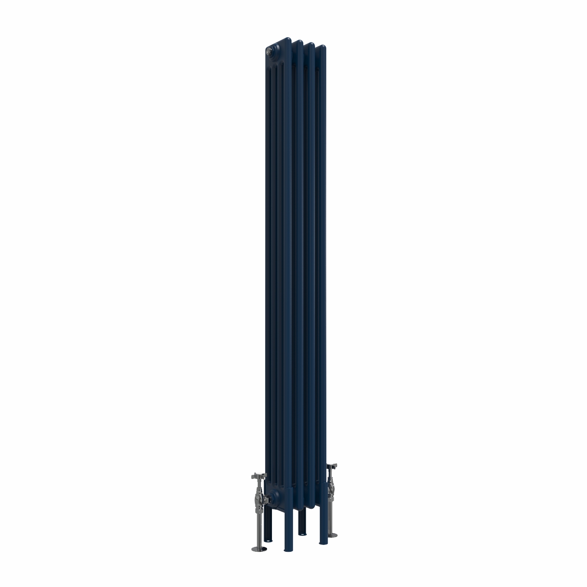 Bern 1500 x 200mm Sapphire Blue Four Column Vertical Traditional Radiator