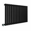 Karlstad 600 x 1022mm Black Horizontal Flat Panel Wifi Electric Radiator - 1000W