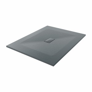Terra - 1300x1000mm Slate Effect Rectangle Shower Tray Anthracite