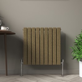 Karlstad 600 x 614mm Black Gold Double Horizontal Flat Panel Designer ...