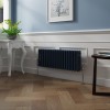 Bern 300 x 830mm Sapphire Blue Triple Column Horizontal Traditional Radiator