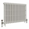 Classic  745 x 964mm  Porcelain White Triple Column Cast Iron Radiator - 15 Sections