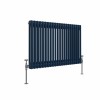 Bern 600 x 1010mm Sapphire Blue Double Column Horizontal Traditional Radiator