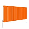 Norden 600 x 1417mm Bright Orange Single Oval Column Horizontal Designer Radiator