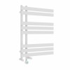 Koli 800 x 600mm Dual Fuel White Thermostatic Touch Control Electric Heated Towel Rail