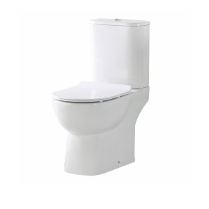Imperio Itamos - Rimless Open Back Close Coupled Toilet With Cistern & Soft Close Seat