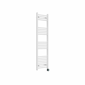 Bergen 1400 x 400mm Straight White Thermostatic Touch Control Electric Heated Towel Rail