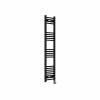 Bergen 1400 x 300mm Straight Black Thermostatic Touch Control Electric Heated Towel Rail