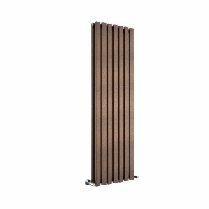 Lulea 1600 x 480mm Black Copper Double Vertical Flat Panel Designer Radiator