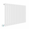 Lulea 600 x 900mm White Horizontal Flat Panel Wifi Electric Radiator - 1000W