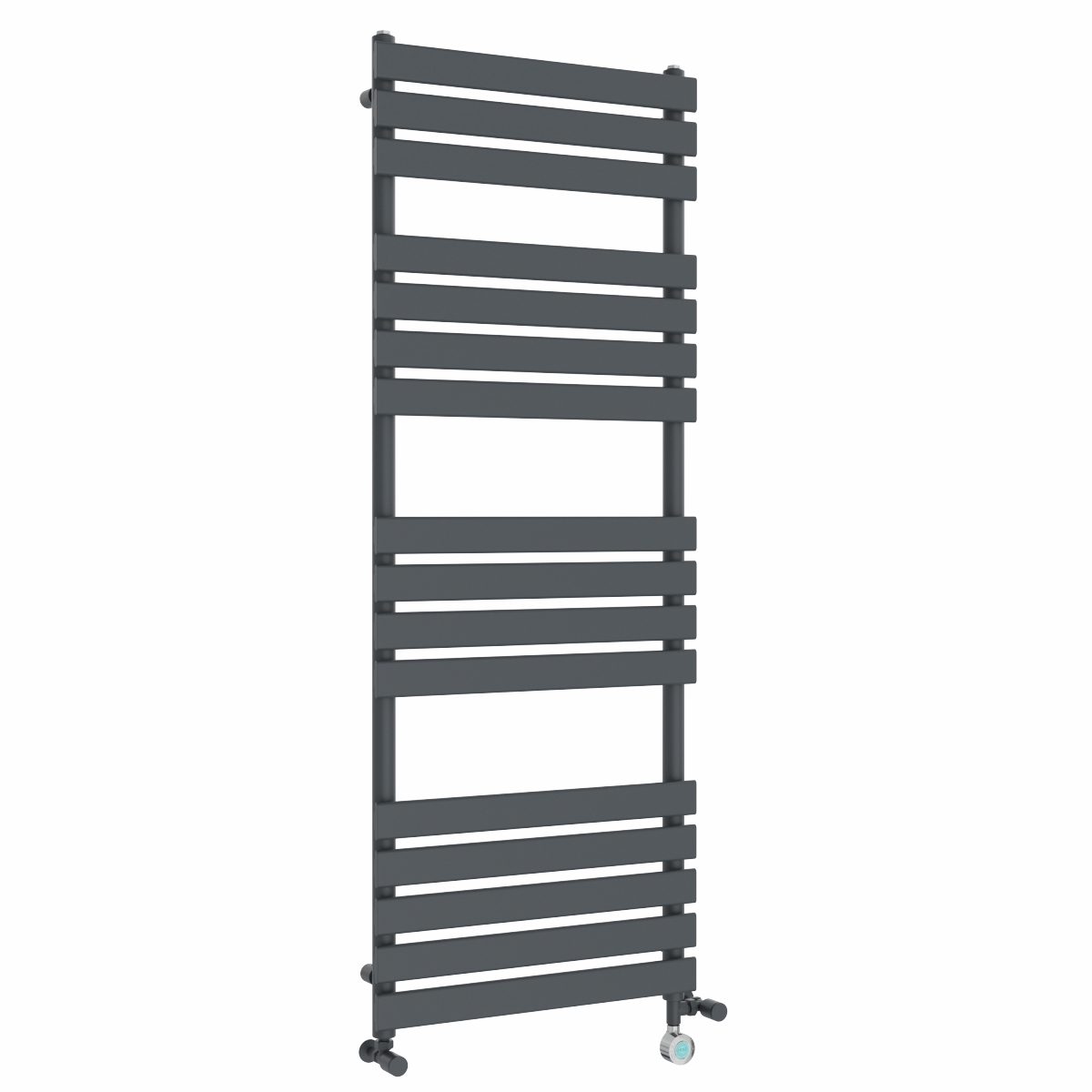 Juva 1600 x 600mm Dual Fuel Sand Grey Flat Panel Thermostatic Touch Control Wifi Electric Heated Towel Rail