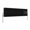 Bern 300 x 1190mm Black Triple Horizontal Column Radiator
