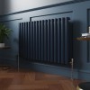 Norden 600 x 1004mm Sapphire Blue Single Horizontal Oval Column Designer Radiator