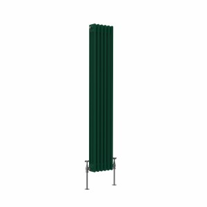 Bern 1500 x 290mm Moss Green Triple Vertical Column Radiator