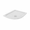 Essentials Anti-Slip 900 x 760mm Right Hand Offset Quadrant Stone Shower Tray White