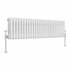 Bern 300 x 1190mm White Triple Column Horizontal Traditional Radiator