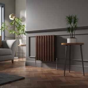Lulea Black Copper Horizontal Column Coloured Radiator - Choice of Size