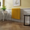 Bern 600 x 605mm Zinc Yellow Triple Column Horizontal Traditional Radiator