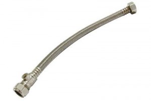15mm X 1/2" Flexible Tap Connector with Isolating Valve 300mm