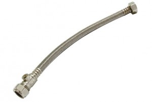 22mm X 3/4" Flexible Tap Connector with Isolating Valve 300mm