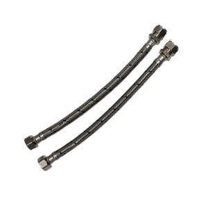 15mm x 1/2" Pair Flexible Tap Connectors 300mm - WRAS Approved