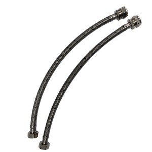 22mm x 3/4" Pair Flexible Tap Connectors 500mm - WRAS Approved
