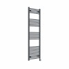 Fjord 1600 x 500mm Curved Anthracite Thermostatic Touch Control Electric Heated Towel Rail