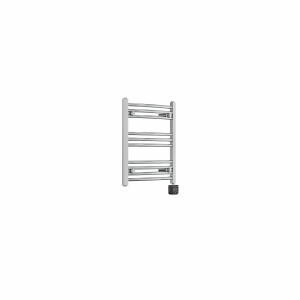 Fjord 600 x 500mm Curved Chrome Thermostatic Wifi Control Electric Heated Towel Rail