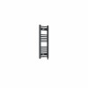 Fjord 800 x 300mm Curved Anthracite Prefilled Electric Heated Towel Rail