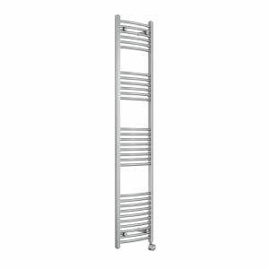 Fjord 1800 x 400mm Curved Chrome Thermostatic Touch Control Electric Heated Towel Rail