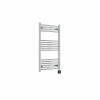 Fjord 1000 x 600mm Curved Chrome Thermostatic Wifi Control Electric Heated Towel Rail