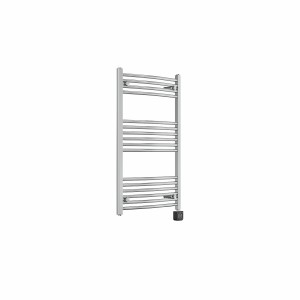 Fjord 1000 x 600mm Curved Chrome Thermostatic Wifi Control Electric Heated Towel Rail
