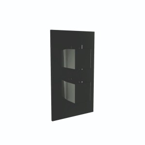 Beauly Twin Square Handle Concealed Valve, 1 Outlet Matt Black