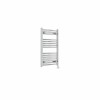 Fjord 800 x 500mm Curved Chrome Thermostatic Touch Control Electric Heated Towel Rail