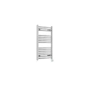 Fjord 800 x 500mm Curved Chrome Thermostatic Touch Control Electric Heated Towel Rail