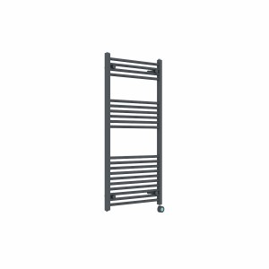 Bergen 1200 x 600mm Straight Anthracite Thermostatic Touch Control Wifi Electric Heated Towel Rail