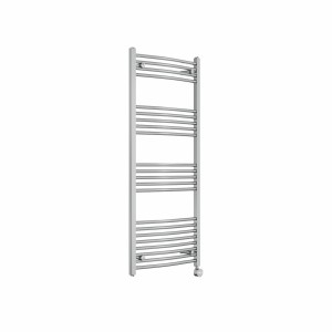 Fjord 1400 x 600mm Curved Chrome Thermostatic Touch Control Electric Heated Towel Rail