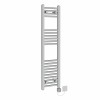 Bergen 1200 x 300mm Straight Chrome HEC Thermostatic Electric Heated Towel Rail