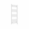 Fjord 1400 x 600mm Curved White Thermostatic Touch Control Electric Heated Towel Rail