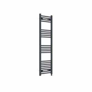 Bergen 1400 x 400mm Straight Anthracite Prefilled Electric Heated Towel Rail