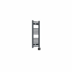 Fjord 800 x 300mm Curved Anthracite Thermostatic Wifi Control Electric Heated Towel Rail