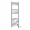 Fjord 1200 x 400mm Curved Chrome HEC Thermostatic Electric Heated Towel Rail