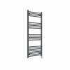 Bergen 1400 x 600mm Straight Anthracite Thermostatic Touch Control Electric Heated Towel Rail