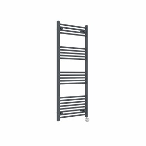 Bergen 1400 x 600mm Straight Anthracite Thermostatic Touch Control Electric Heated Towel Rail