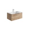 Reid 800mm LED Vanity Unit & Smooth White Basin - Rustic Oak