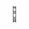 Bergen 1200 x 300mm Straight Anthracite Thermostatic Touch Control Electric Heated Towel Rail
